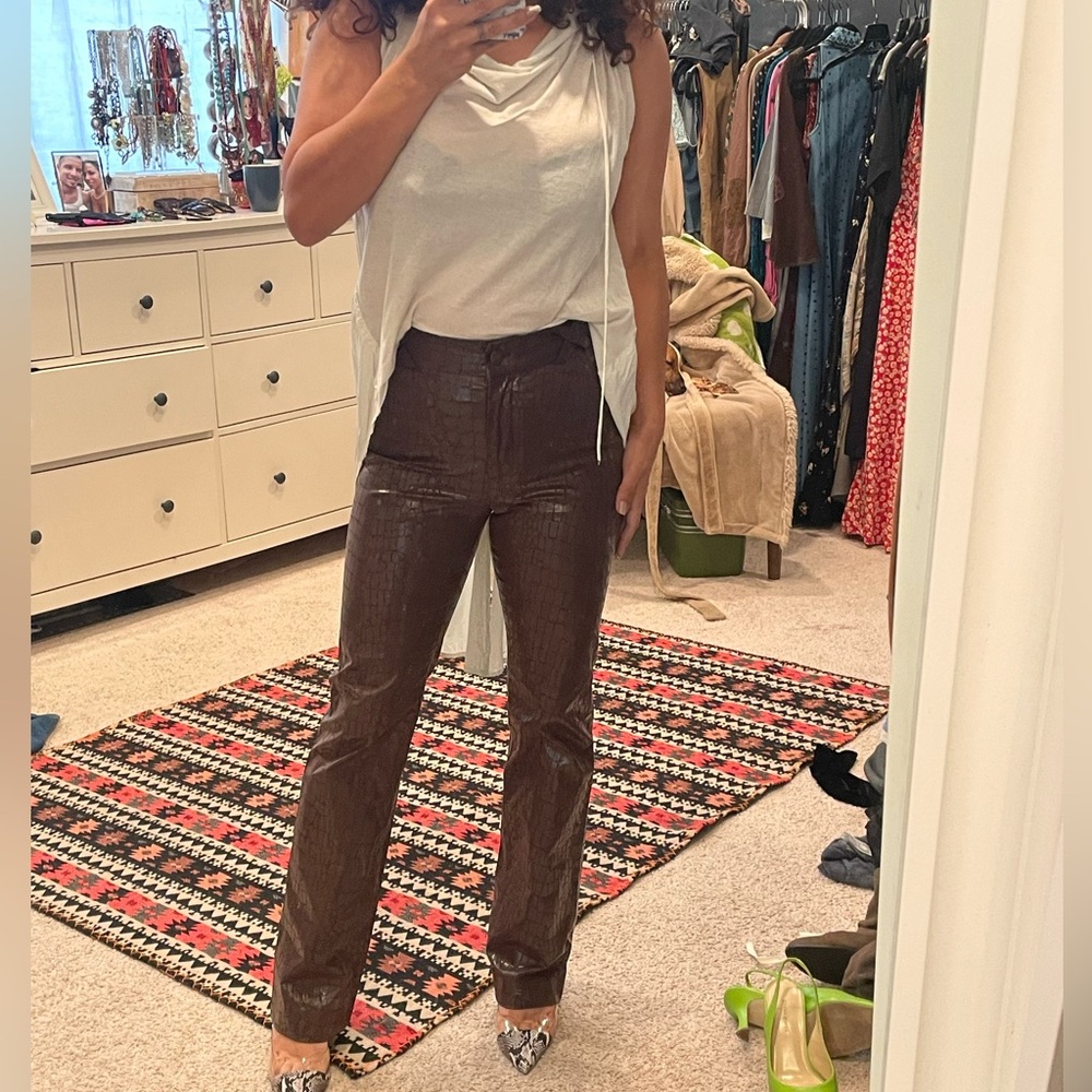 Vintage 90’s Cynthia Rowley faux leather pants Size 4 XS